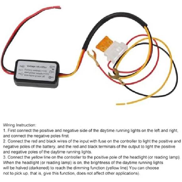 DRL Controller, Daytime Running Light Controller, Dimmer and Delay Module Kit Smart LED Dimmer Automatic On Off Smart LED Set for Cars, Trucks, SUV