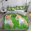 Cartoon Cat Down Comforter Set Bedding Set 3-piece Duvet Cover Set