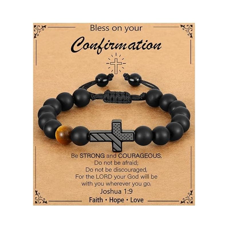 JYL TS Bracelet  Men's American Flag Cross Eye Boosts Patriotism & Luck