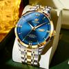 OLEVS Luxury Blue Fully Automatic Men's Watch Original Waterproof Date Stainless Steel Mechanical Watch Men's