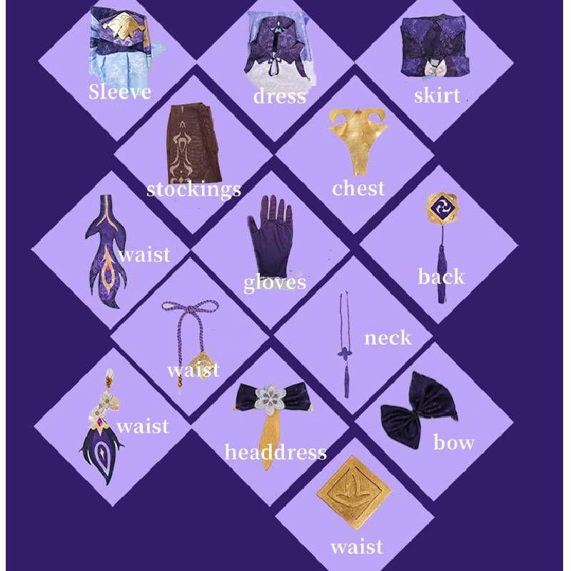 High-quality Polyester Cosplay Costume For Genshin Impact Fans