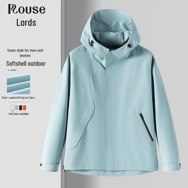 Luotz Men s Hooded Color-block Windproof Jacket 180