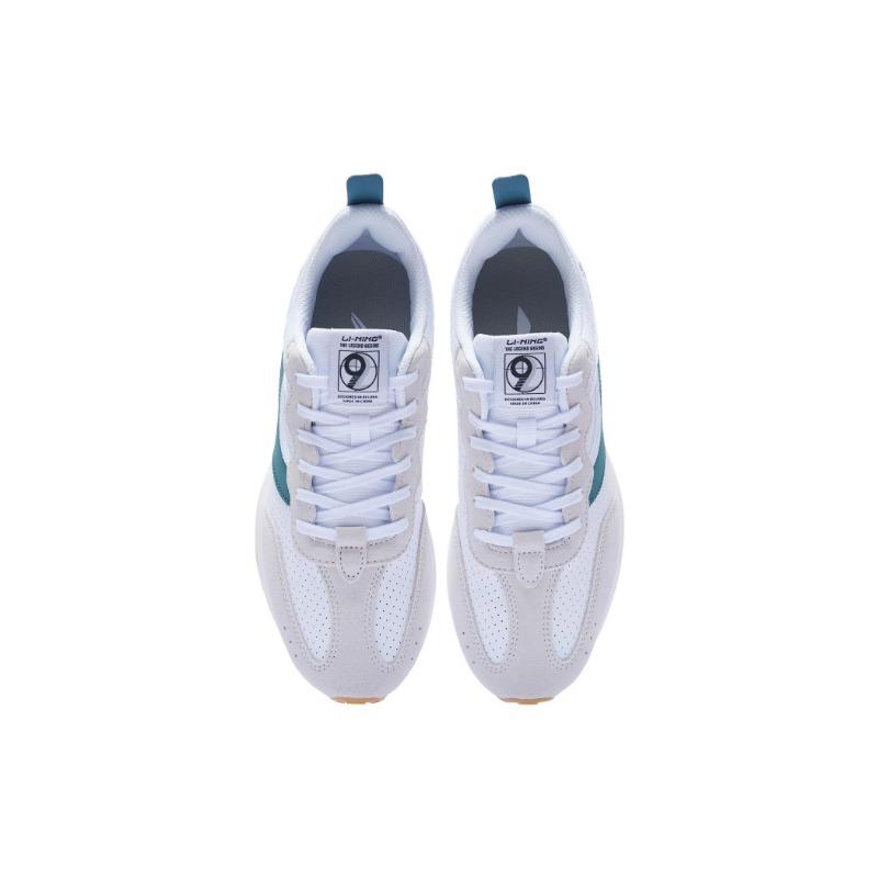 Li-Ning Fangyuan Classic Men Low-top Casual Sneakers White Grey Green AGCT047-1