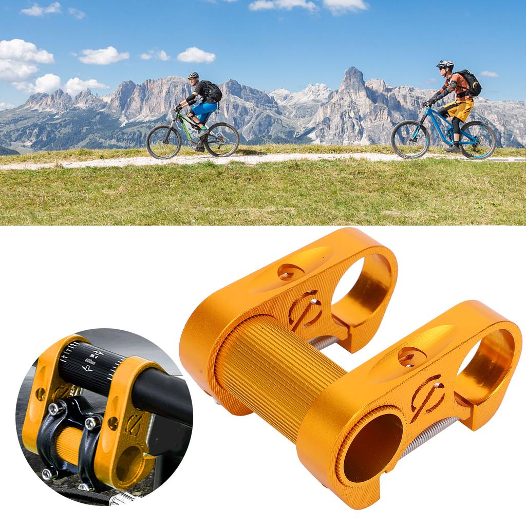 Folding Bike Handlebar 25.4MM Stem Aluminum Alloy Hollow SP8 Modified Double StemGold