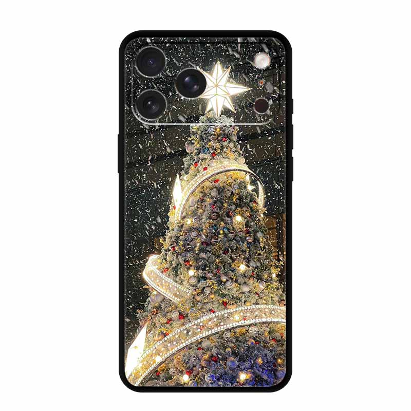 For iPhone 17 Pro Max Cover iPhone17 Pro Back Protective Phone Case For iPhone 17 Air Santa Christmas Soft Silicone TPU Coque