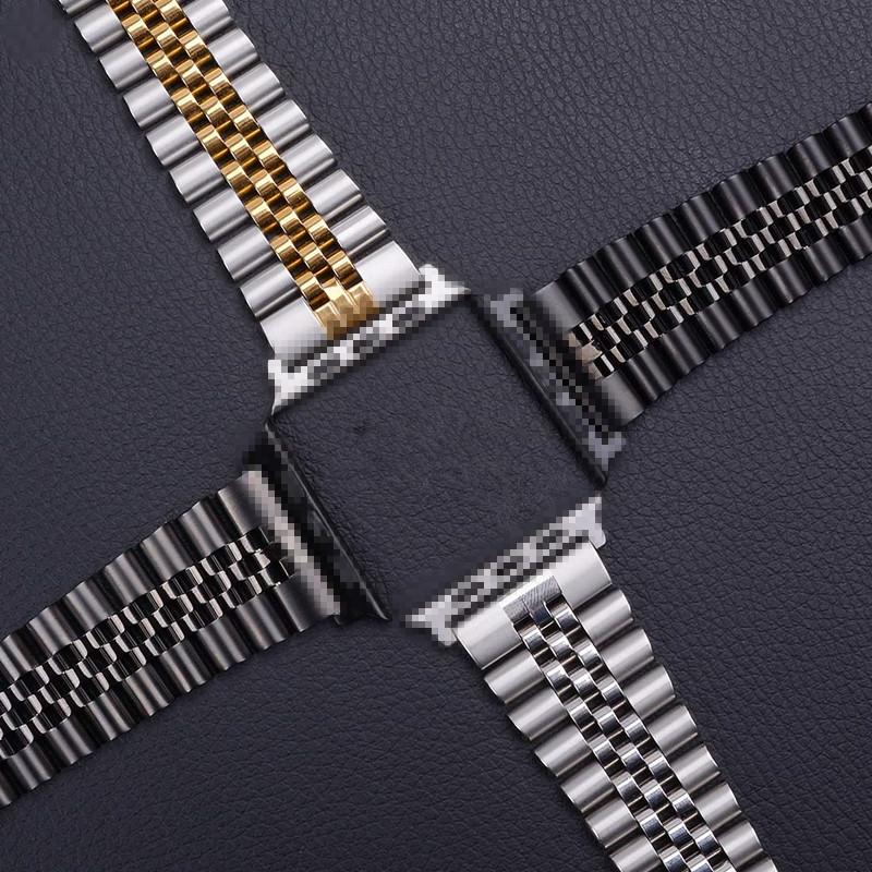 New Style Stainless Steel Watch Strap for Apple Watch Series 10 46mm/Ultra 2 Ultra 49mm/9 8 7 45mm/SE (2023) SE (2022) SE 6 5 4 44mm/3 2 1 42mm