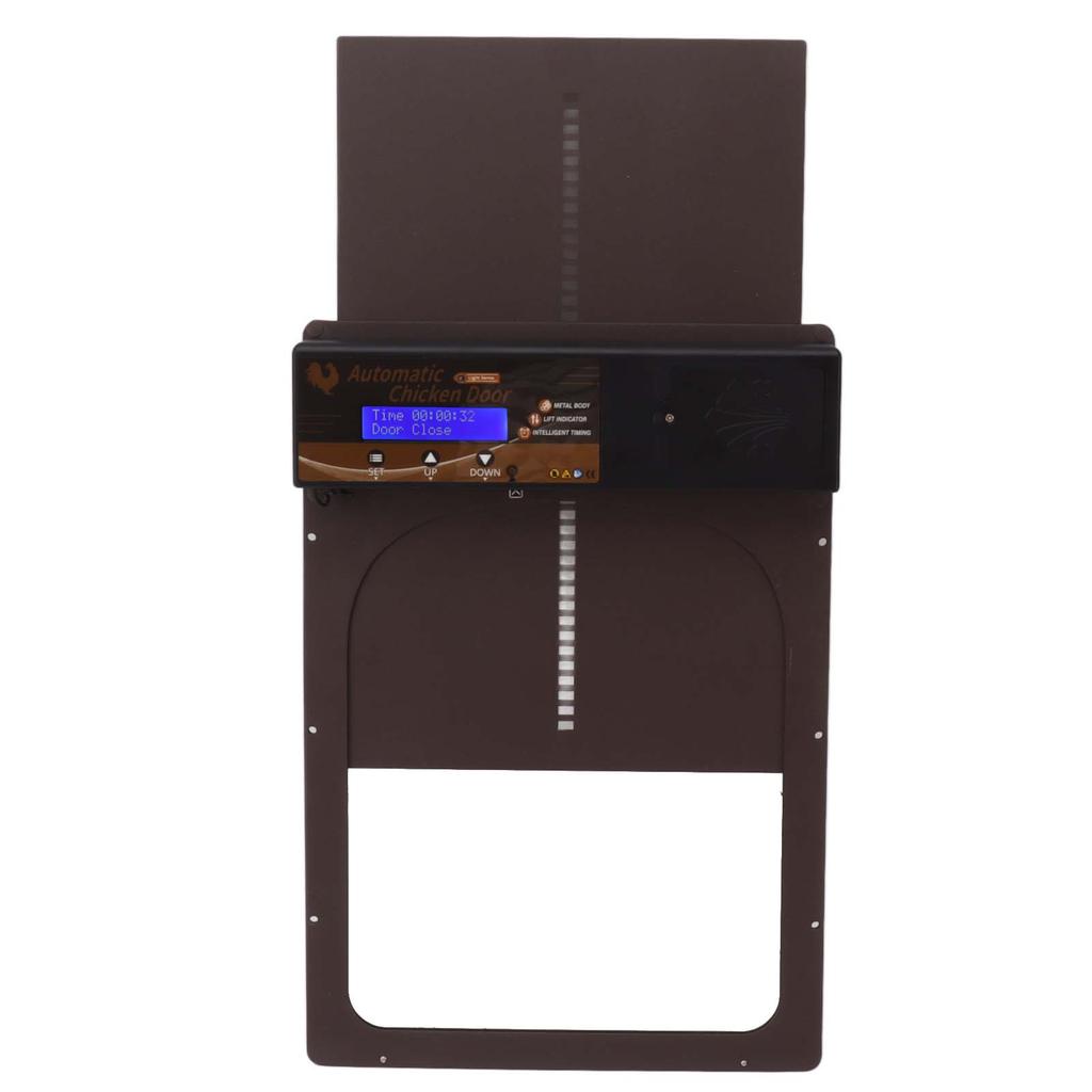 Automatický otvírač dvířek 3 v 1 s LED dálkovým ovládáním pro kuřata s krytím IP45