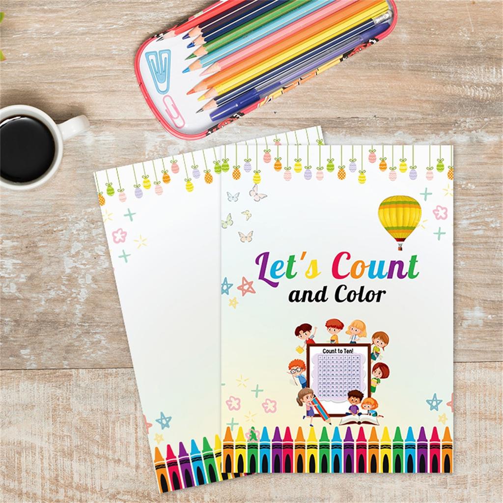 Coloring Book, Let's Count, Let's Write | Early Childhood Education Learning Activity Book