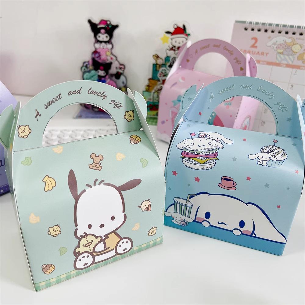 Cute Cartoon Handheld Gift Bag for Christmas, Candy, Snacks, and Wedding Favors. Perfect Packaging for Girls.