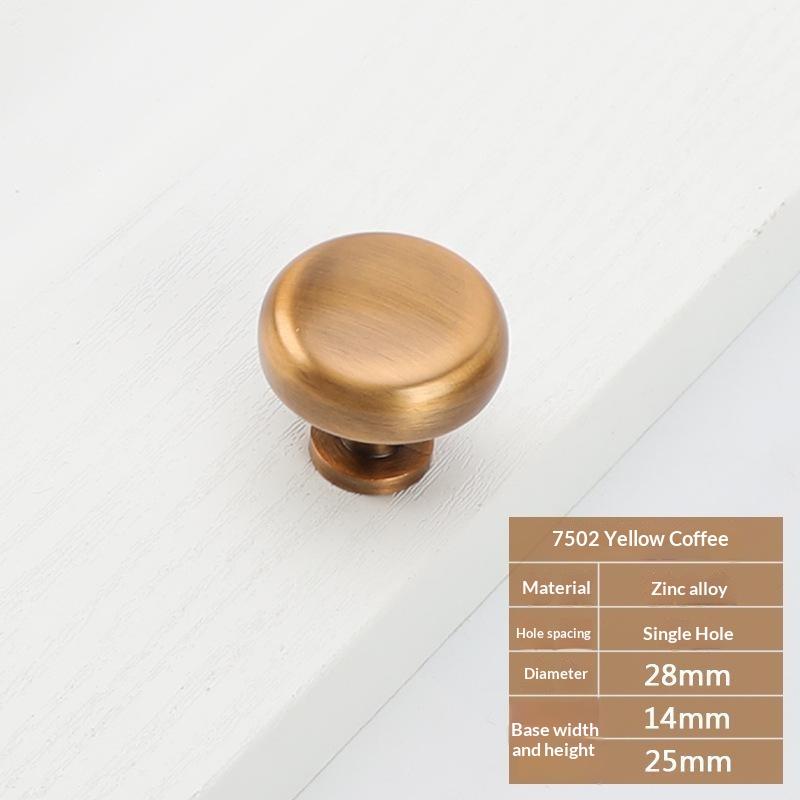 Puxadores e Maçanetas Modernos Nórdicos de Liga de Zinco com Acabamento em Bronze Escovado Ferragens para Móveis Puxadores de Porta de Armário