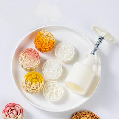 50g/75g Mondkuchenform Mondfest Handdruck Blume Mondkuchenform DIY Hand Mondkuchen Fondant Dekorationswerkzeuge