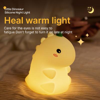 Lampka nocna LED Dinozaur Silikonowa lampka nocna USB Akumulatorowa Lampka nocna Stolik nocny Dekoracja pokoju Dziecięca lampka nocna Prezent