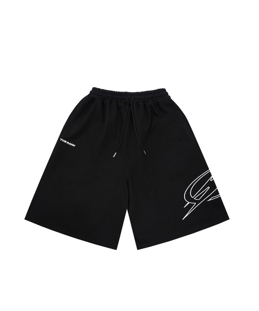 THERANK Side Symbol Tubular Pants [Black]