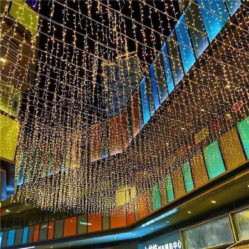 Solar LED Starry Icicle String Lights for Outdoor Wedding Decorations