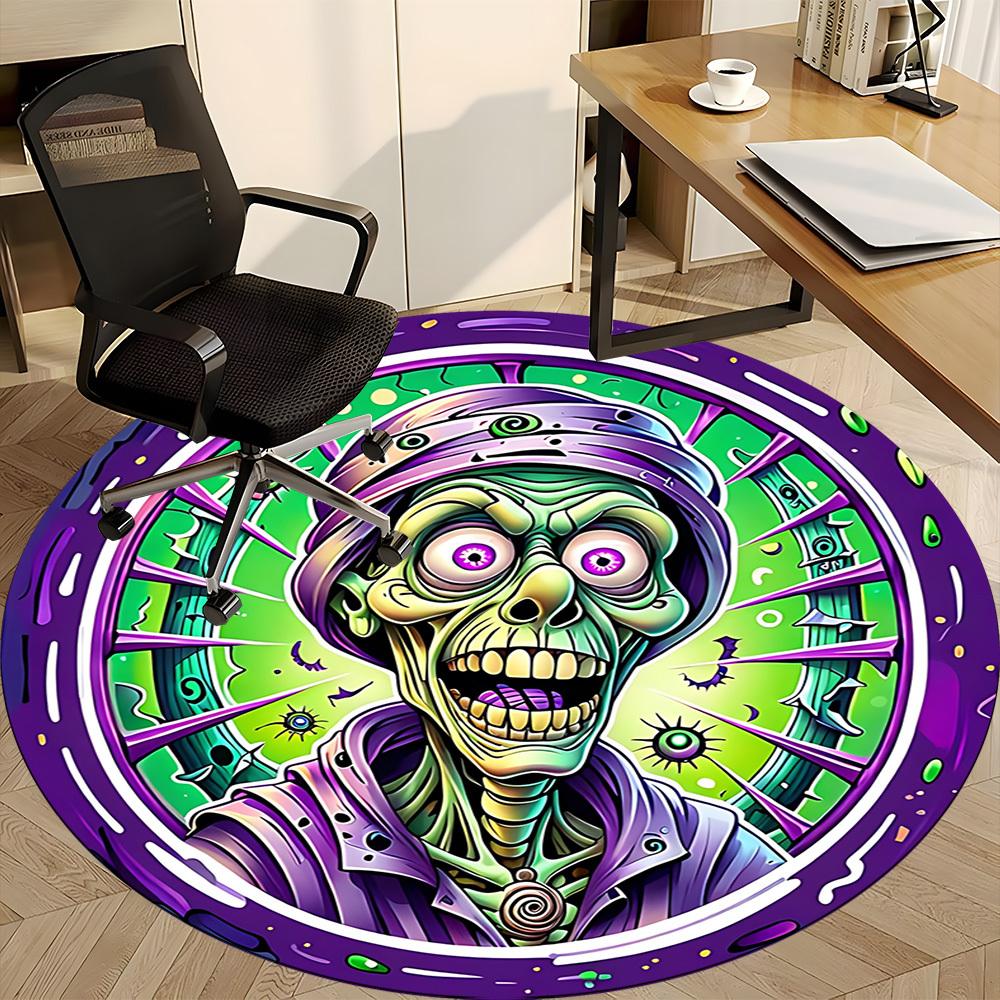 1 Stück Zombie-Kunstwerk Stuhl Teppich für Büro, Rutschfest, Weich und Langlebig Freizeit Teppich, Perfekt für Büro, Wohnzimmer yy251103154