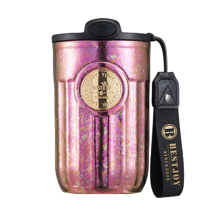 FUGUANG Pure Titanium Dual-Use Insulated Coffee Tumbler 420ml