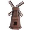 1pcs Red Bronze Windmill Model Metal Construction Windmill Ornament Windmill Decor  Home Office
