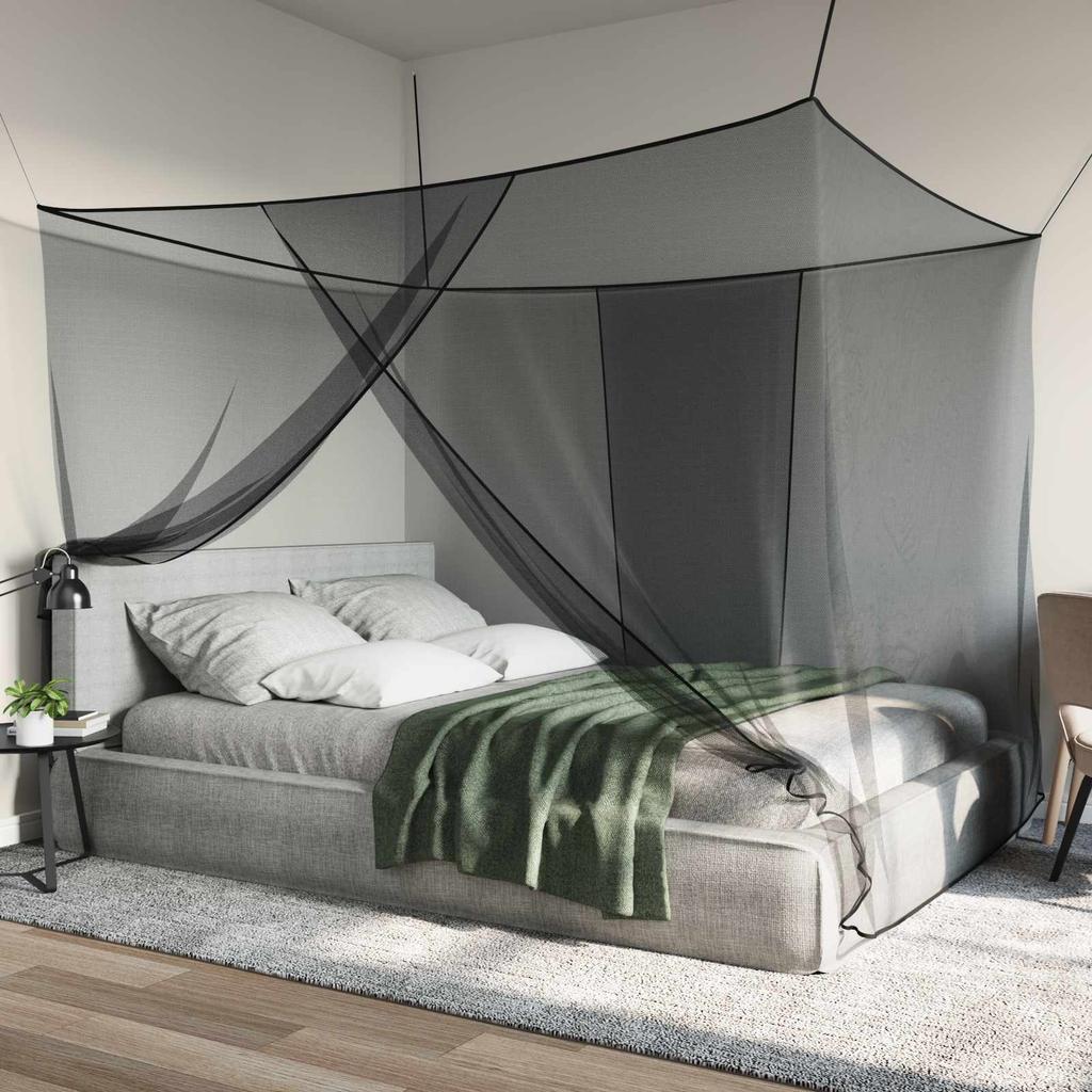 Mosquito Net for Bed 156 Meshes Black 220 x 180 x 180 cm
