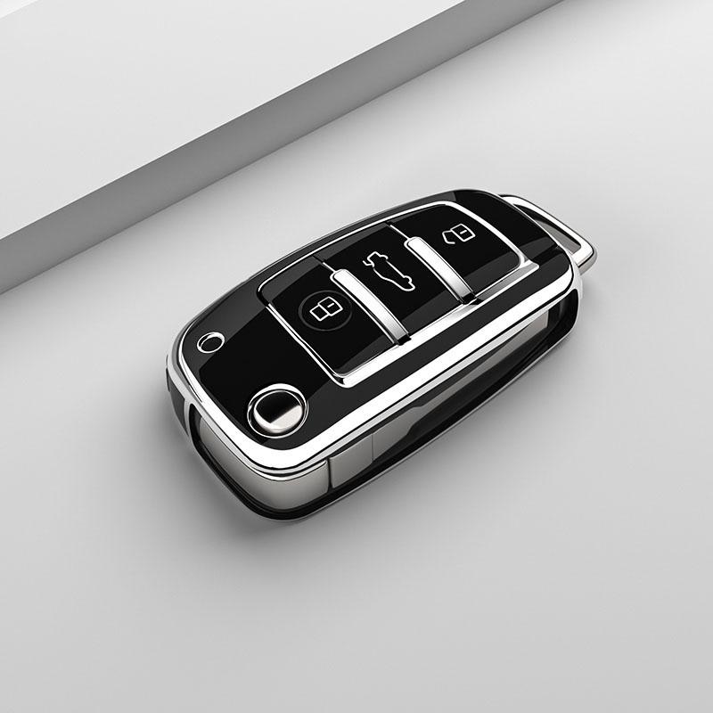 

New Soft TPU Car Key Case Cover Holder for A1 A3 A6 A6L Q2 Q3 Q7 TTS R8 S6 RS3 Key Protection Shell Fob Car Accessories