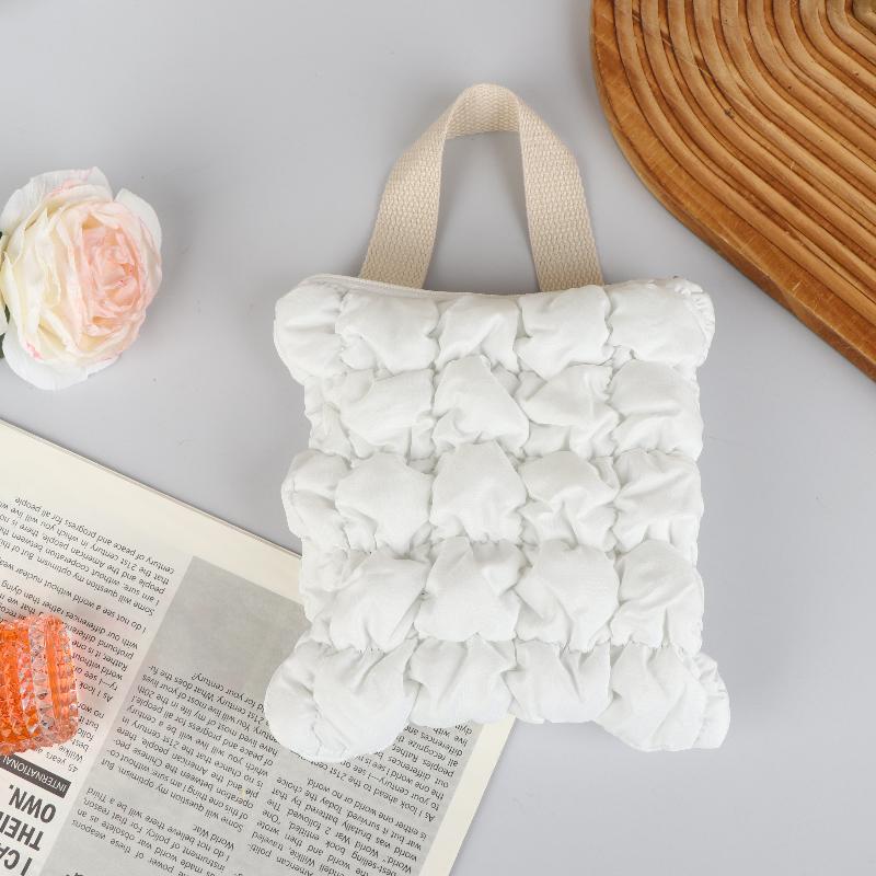 1Pcs Mini Cosmetic Pouch Cloud Waist Pack Lightweight Solid Secure Button Closure With Decorative Coin Purse And Headphone Bag