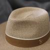 Designer New Natural Panama Strohhut in weicher Form Sommer Damen/Herren breite Krempe Strand Sonnenkappe UV-Schutz Fedora Geburtstagsgeschenk