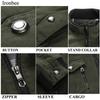 Men's Jacket Military Tactical Man Jackets Coat Zipper Cargo Jackets Stand Collar Outwear Cotton Windbreaker Tops  New Brand