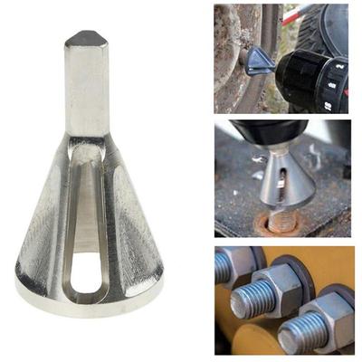 1Pcs Angle Lap Trimming Debur Triangle/Hexagonal Handle Scraper Household Electric Drill Accessory External Chamfering Tool