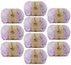 Hara Wool Knitworm Wool Chatty Acrylic Worsted 30g Grape Yarn, 10-Ball Set, Weight, (approx. 66m), 100% Acrylic, 3.