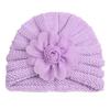 Autumn and winter new baby wool flower hat, children's warm flower pullover hat, baby hat