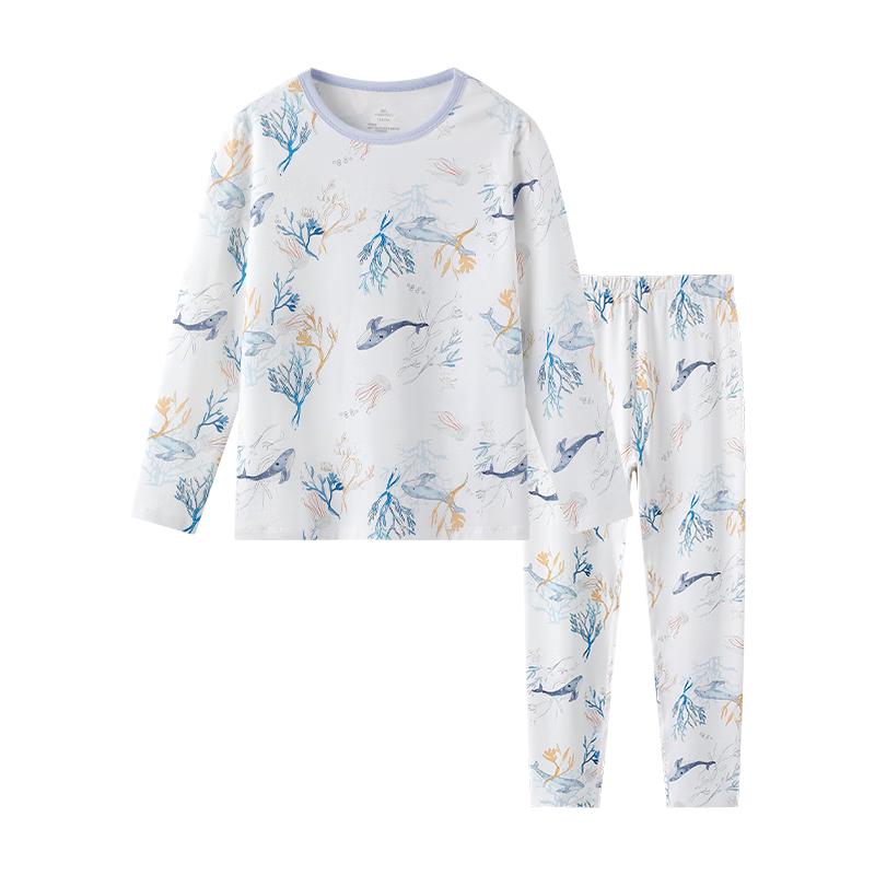 YEEHOO Boys  Antibacterial Cotton-Modal Long Sleeve Pajamas 110