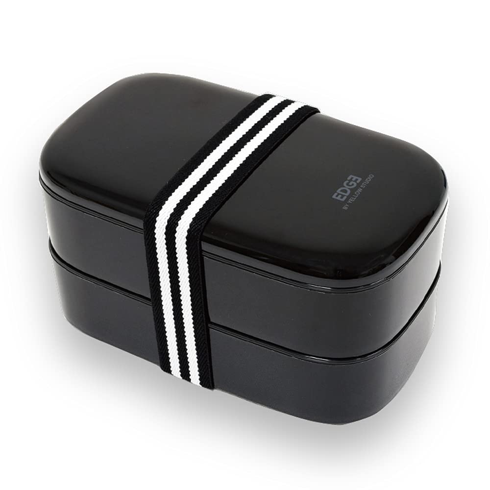 

Edge Oval Lunch 73323 2-Tier Container, 800ml, Black,