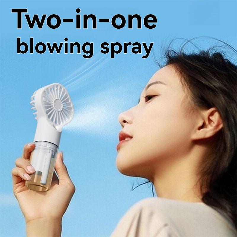 F3 Portable Handheld Spray Fan - Mini Air Cooler with Water Refill, Humidifying Function & Powerful Airflow for Personal Use