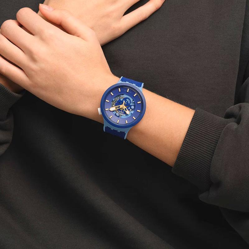 SWATCH Unisex 43mm Blue Watch SB05N105 SB05N105