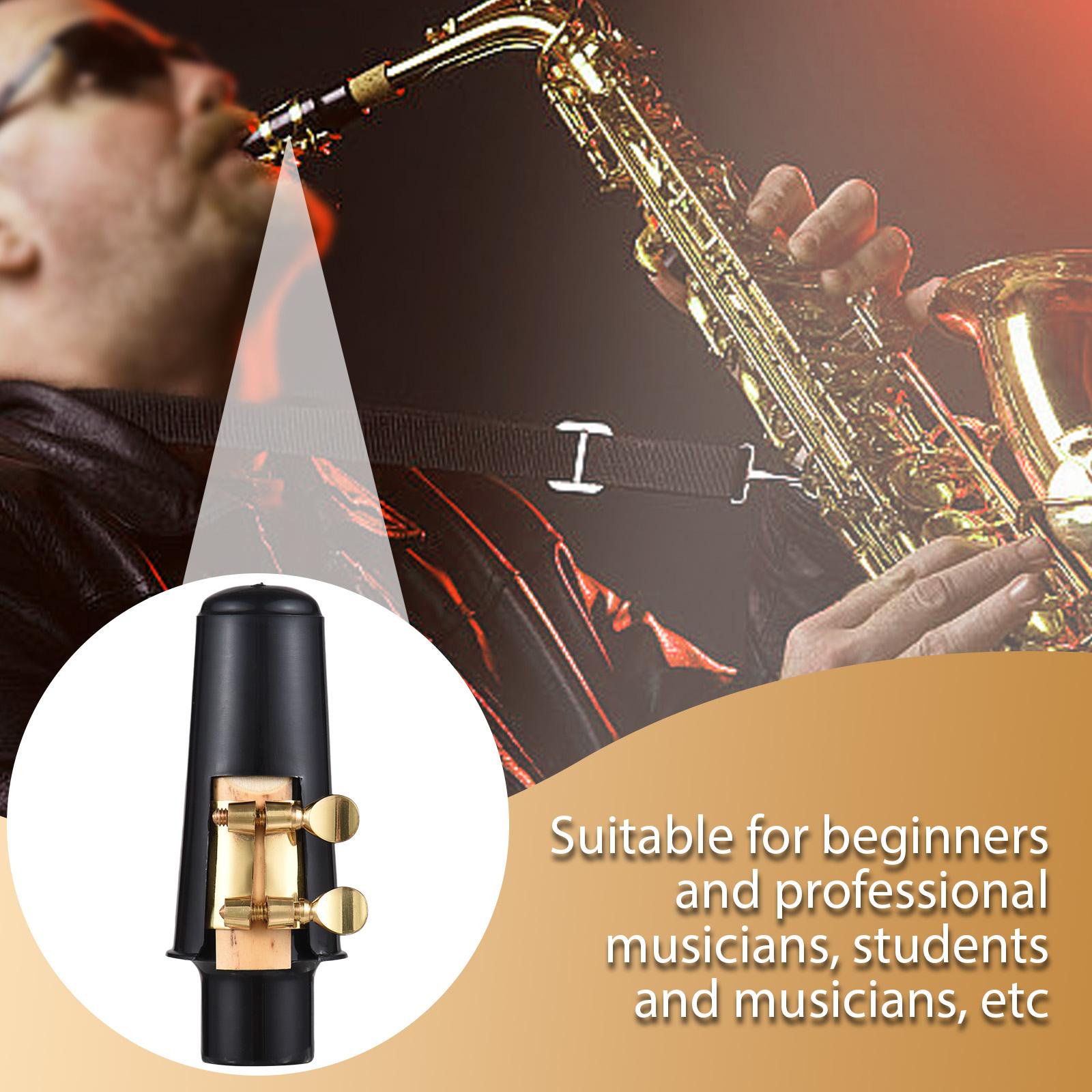 

Alto Saxophone Mouthpiece Kit Alto Saxophone Mouthpiece with Ligature Reed Plastic Cap for Saxophone Instrument чёрный