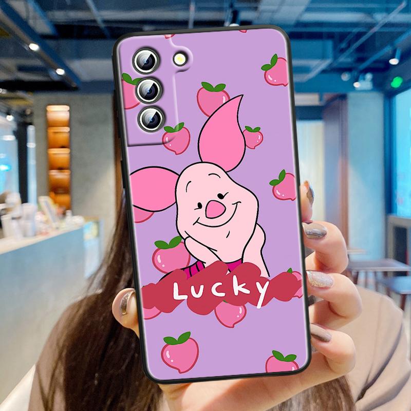Winnie Puuh Cartoon Für Samsung Galaxy S24 S23 S22 S21 S20 FE S10 S10E Plus Ultra Pro Lite 5G Schwarz Funda Handyhülle