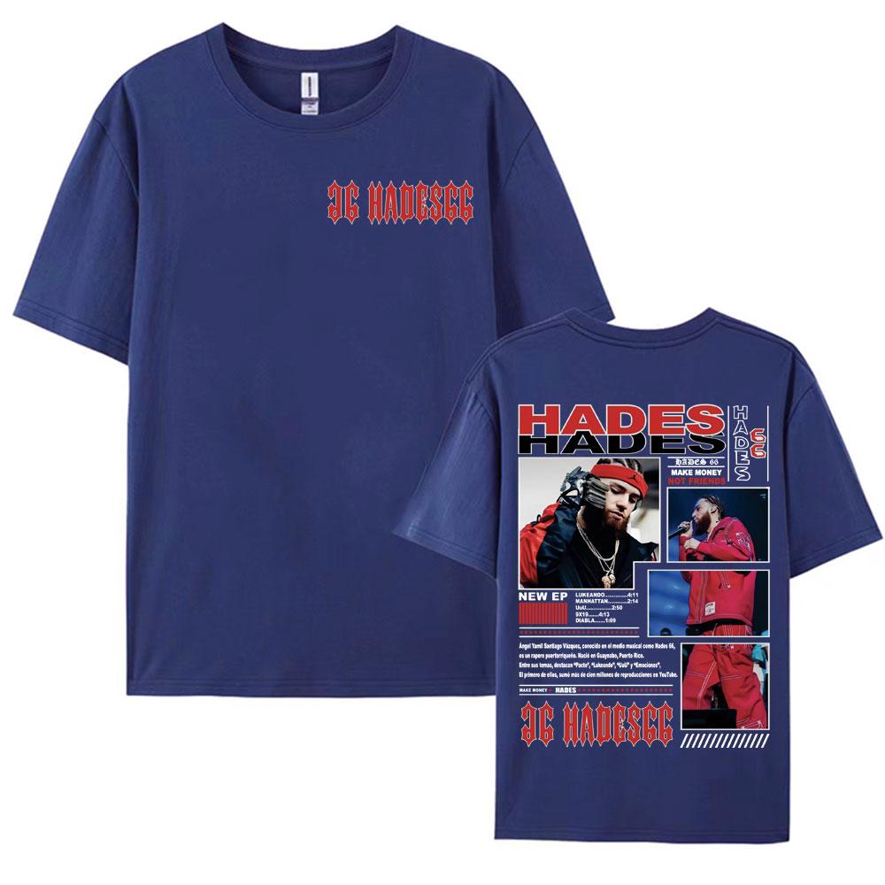 Rapper Hades 66 Make Money Not Friends 2025 Tour Graphic T Shirts for Men Women Vintage Hip Hop Street Short Sleeve Tshirt Tops