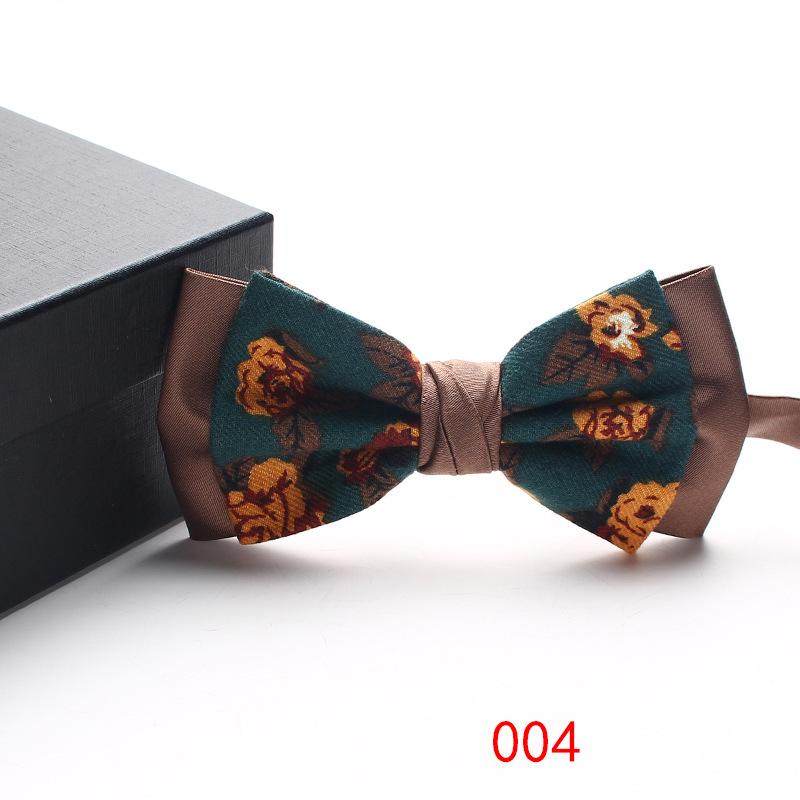 Shuangpin Men'S Bow Tie Business Trend Color Weaving Jacquard Suit Accessories Retro Bow Tie