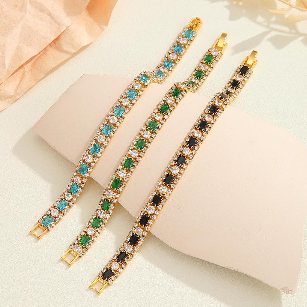 Luxurious Colored Zirconia Tennis Bracelet - Colorfast, High-End Hand Jewelry