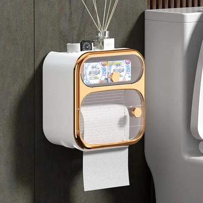 Toilet Paper Wall Mounted Holder Waterproof Paper Towels Holder Shelf Storage Box Toilet Roll Holder Bathroom Accessories