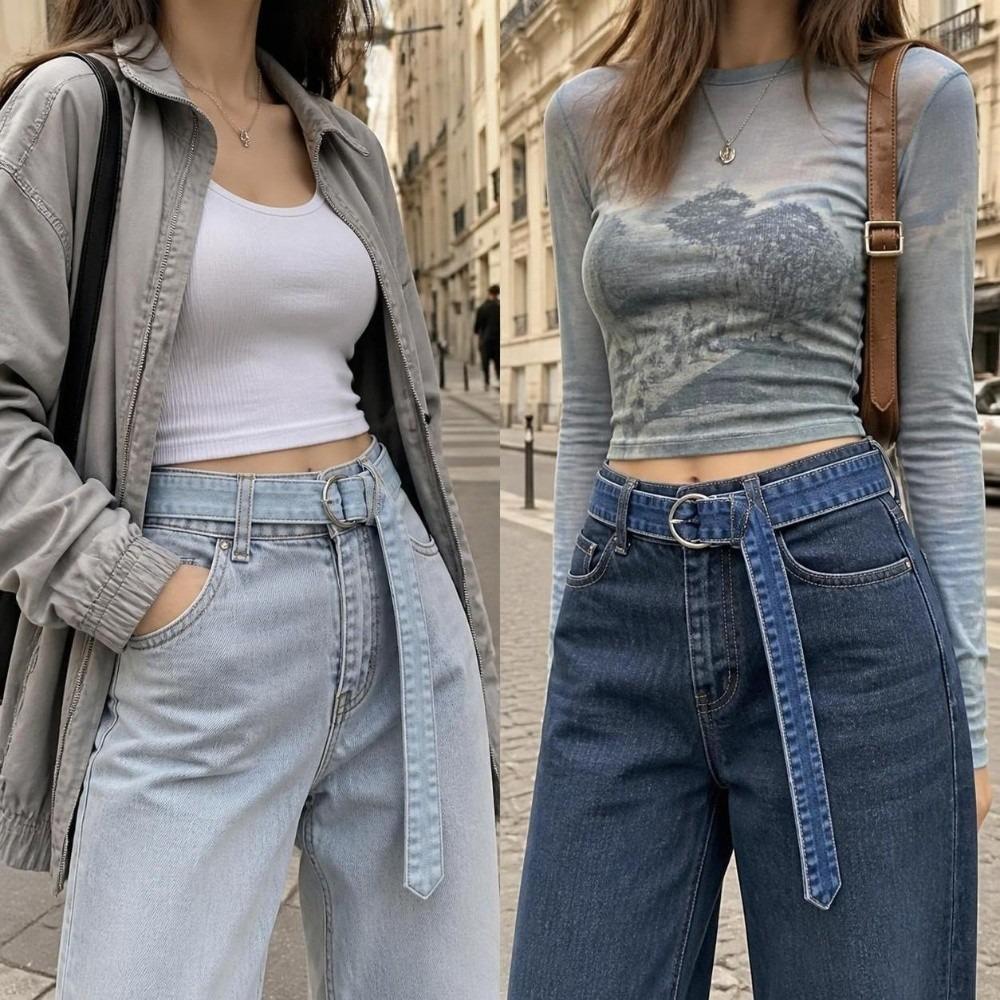 Adjustable Decorative Strap Belt 4cm Wide Dress Belt Casual Denim Waist Belt