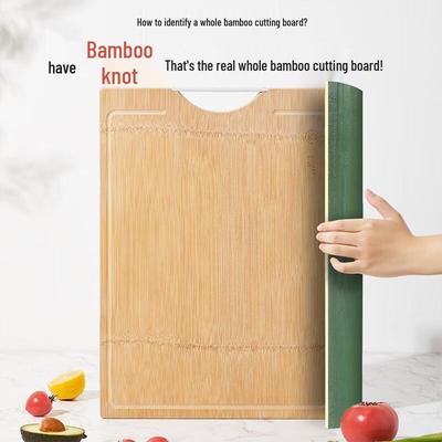 COOKER KING Natural Bamboo Double-Sided Cutting Board
