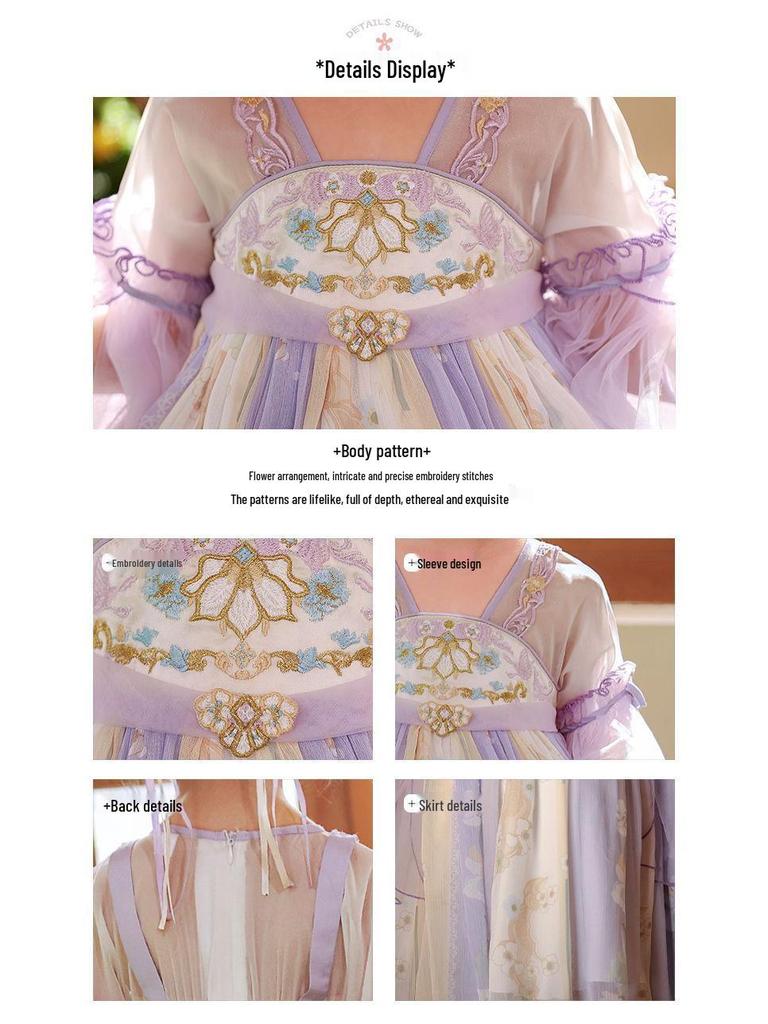 2026 Spring Hanfu Girls’ Ancient Style Princess Tang Suit Dress for Kids - Summer Edition