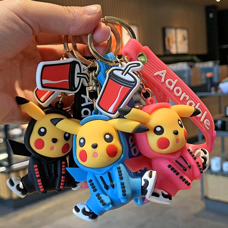 Pikachu Avocado Plüsch Schlüsselanhänger Anhänger für Kinder Taschen und Autoschlüssel