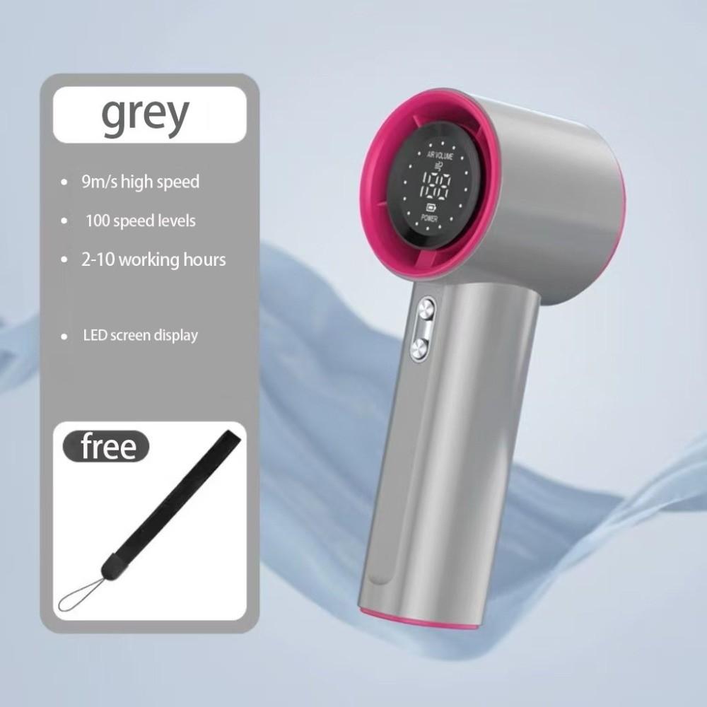 LED Display Handheld Turbo Fan Air Turbo Tech Pocket Fan Cooling Mini Portable Fan  Student