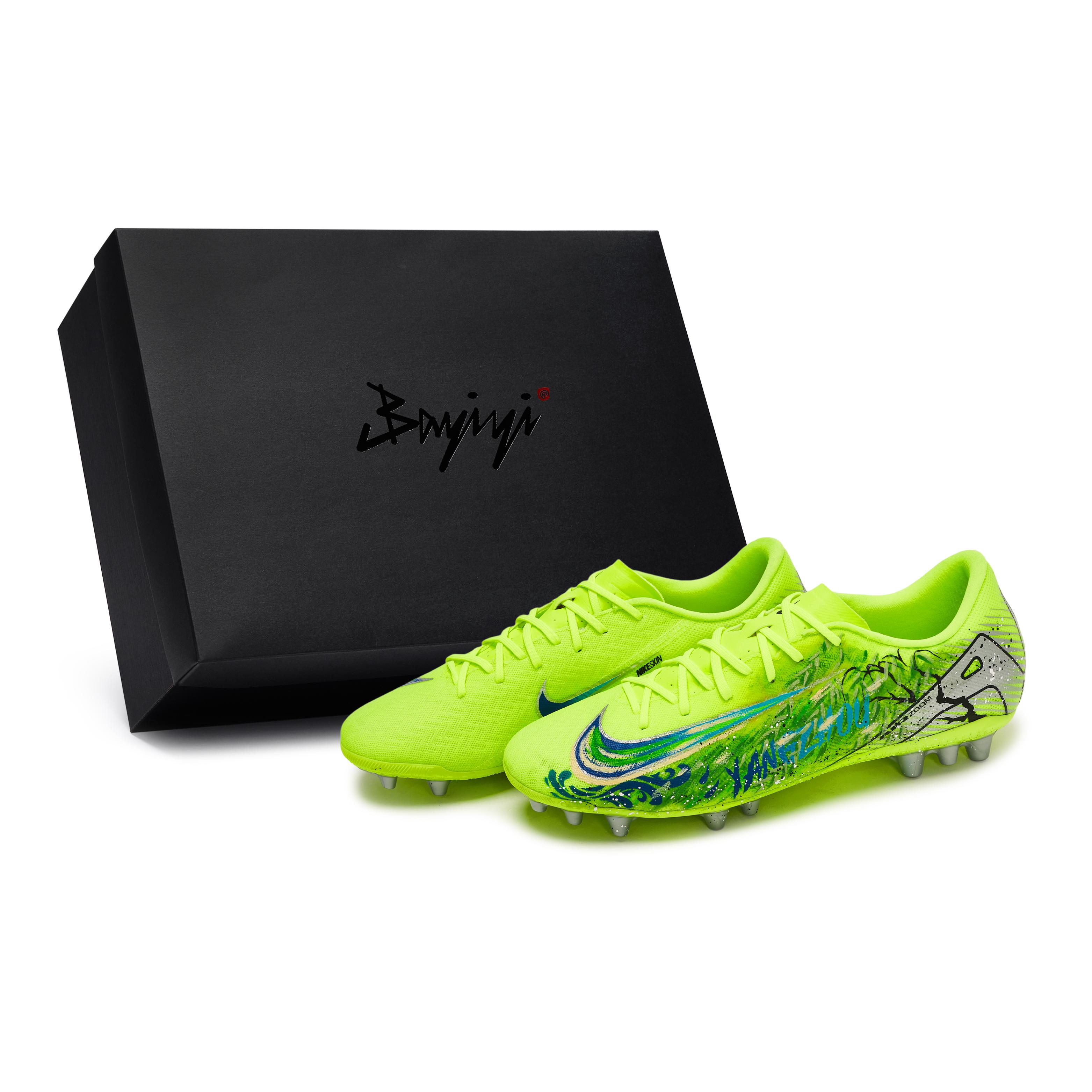 

Nike Court Zoom Vapor Abrasion Resistant Soccer Shoes Unisex Blue Green Silver FQ8364-700(Team80-SBOX) 43