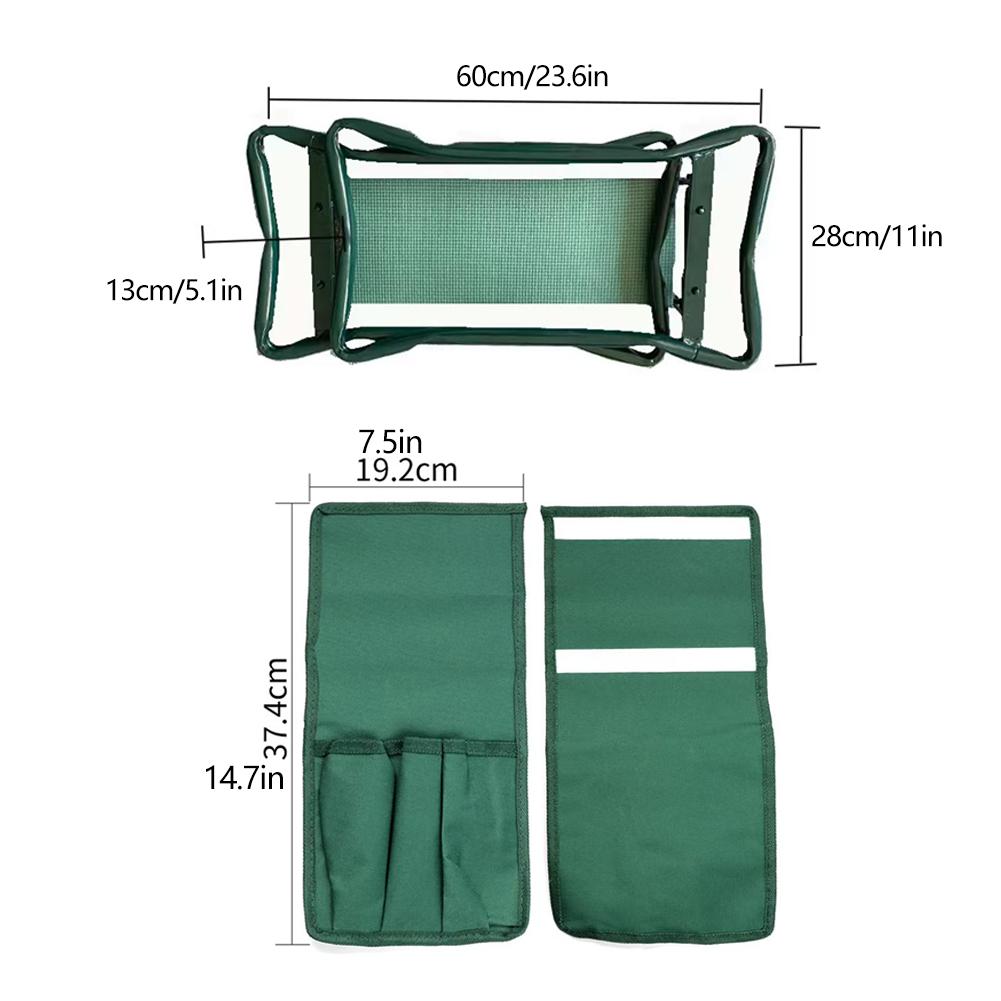 1Pc Garden Kneeler and Seat Foldable Kneeling Stool with Thicker Foam Pad Heavy Duty Bench with Tool Pouch Gifts for Fishing