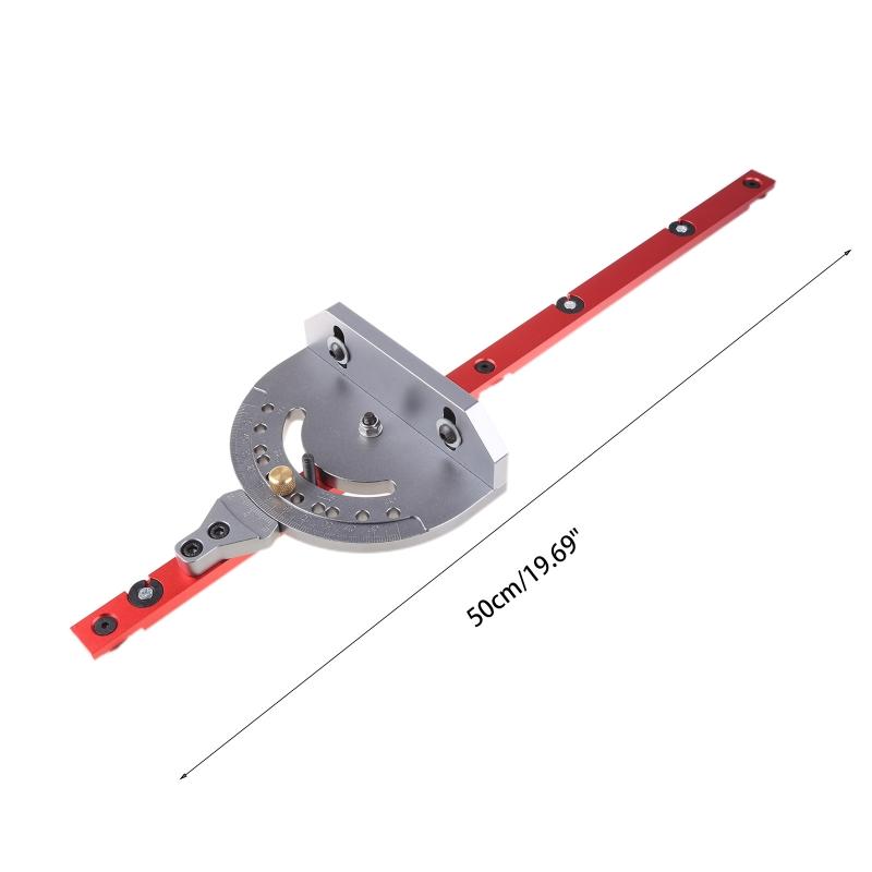 High Abrasion Resistance Table Saw Ruler Carpentry for w/ 400mm Fence and Stop Mitre Gauge Aluminum Alloy Woodworking To