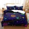 Home Textiles Star Space Pattern Three-Piece Digital Printing Sheet Bed Quilt Kit