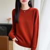 Dicker Damen-Wollstrickpullover: Herbst/Winter, Vielseitiger Pullover mit Rundhalsausschnitt