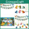 Dinosaur Themed Party Decorations Kit With Banner And Spiral Hangings For Kids Birthday Celebration
